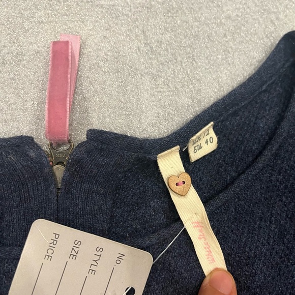 [UK12/US8]White Stuff Navy Long Sleeve Lamb Wool Cashmere Blend Knit Dress - Picture 5 of 10